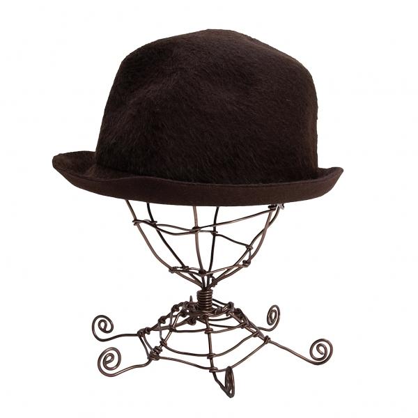 【5月31日まで期間限定値下げ】グラッドハンドハットMラビットファー 45R 45rpm シャギーラビットファーハット 焦げ茶0 【レディース