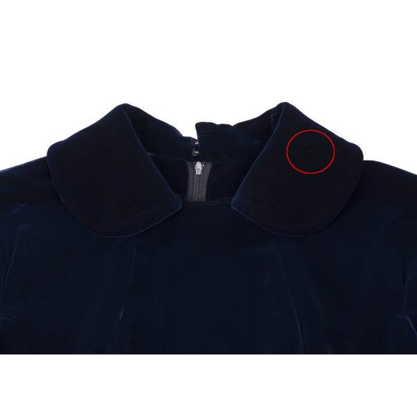 COMME des GARCONS コムデギャルソンCOMME ベロア丸襟切替ロング COMME des GARCONS コムデギャルソンCOMME ベロア丸襟切替ロング