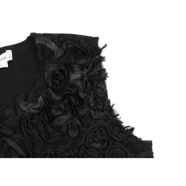 COMME des GARÇONS コムコム メッシュ ノースリーブ S COMME des GARCONS コムデギャルソンCOMME メッシュフリル
