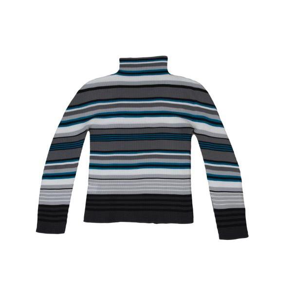 イッセイミヤケ ミーISSEY MIYAKE me グラデーションボーダープリーツ 