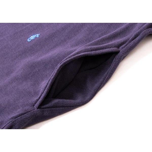 45R 45rpm コットンポイント刺繍ノースリーブポロワンピース 紫M