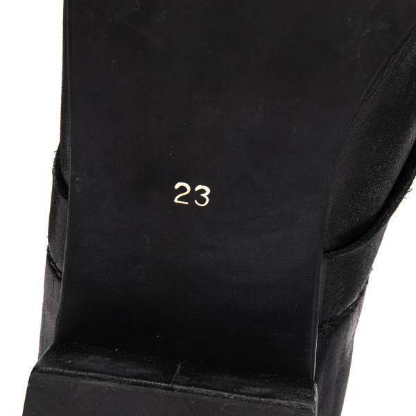 【新品未使用】 コムデギャルソン レザーシューズ レースアップシューズ 黒 23 コムデギャルソンCOMME des GARCONS ストラップレザーシューズ 黒23 (K