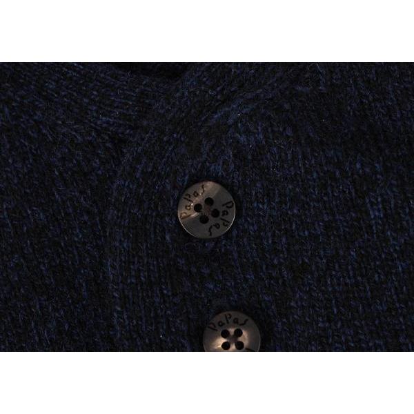 PAPAS パパスPapas カシミヤ混ウールヘンリーネックニットベスト