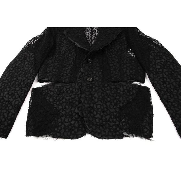 COMME des GARÇONS ドット柄メッシュジャケット COMME des GARCONS コムデギャルソンCOMME フラワーエンブロイ