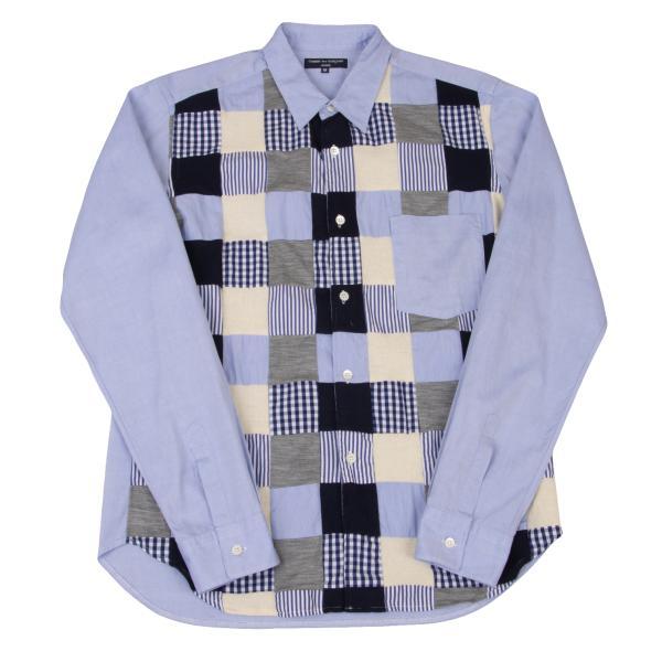 ギャルソン シャツ 切り替え パッチワーク アンダーカバー ギャルソン シャツ 切り替え パッチワーク アンダーカバー