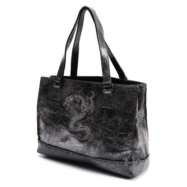 ゴルチエ ハンドバッグ - 黒×シルバー（Jean Paul Gaultier ジャン  