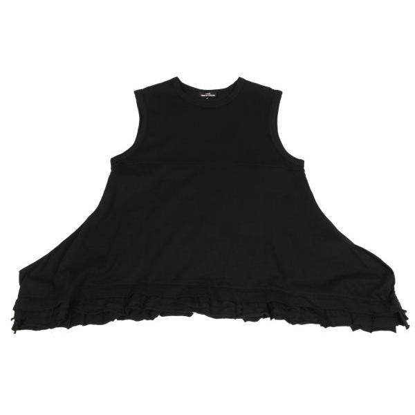 美品✨トリココムデギャルソン 半袖カットソー フリル 変形 ドルマン 花 黒 S tricot COMME des GARCONS - 美品✨トリココムデギャルソン 半袖