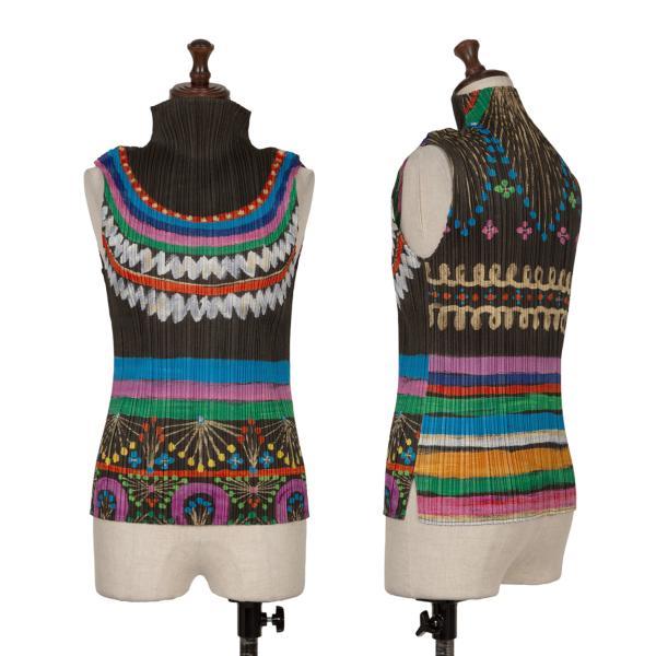 PLEATS PLEASE（プリーツ プリーズ） ネイティブプリントノースリーブ