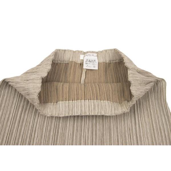 PLEATS PLEASE プリーツシャツ ベージュ PLEATS PLEASE プリーツプリーズPLEATS コットンポリプリーツ