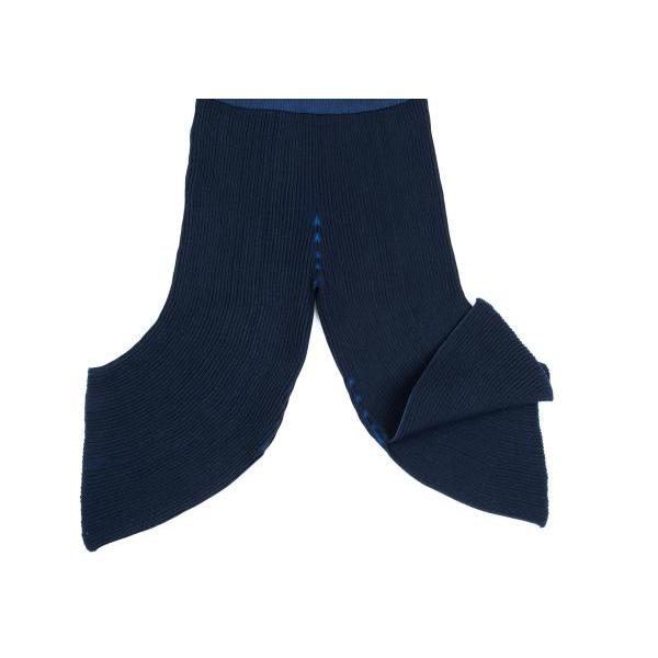 ISSEY MIYAKE イッセイミヤケ パンツ レディース2 ISSEY MIYAKE イッセイミヤケISSEY リブ変形クロップドパンツ 紺