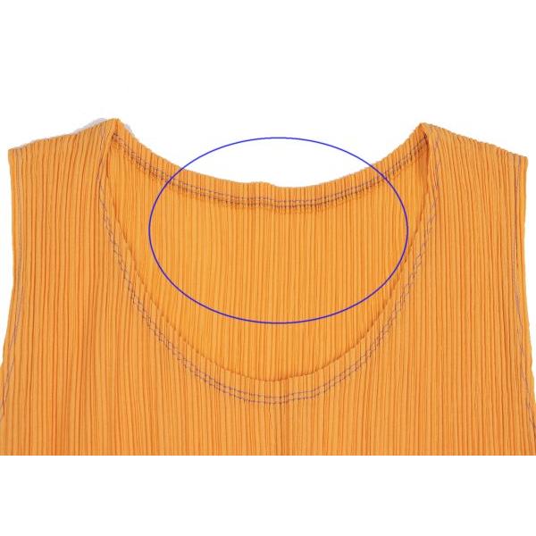 PLEATSPLEASE　ノースリーブワンピース　裾切り込みデザイン Lace Ladies ワンピース ノースリーブ ゆったり 裾スリット