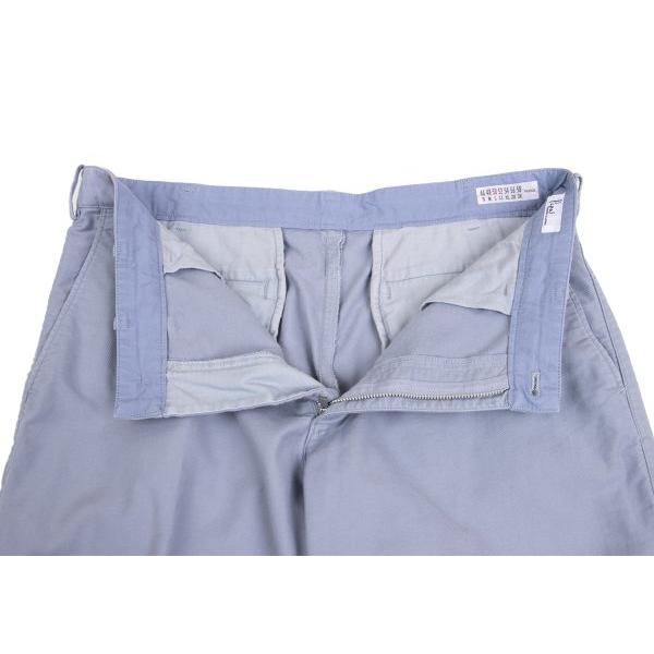 メンズファッション パパスPapas コットン混ストレッチパンツ 水色50L