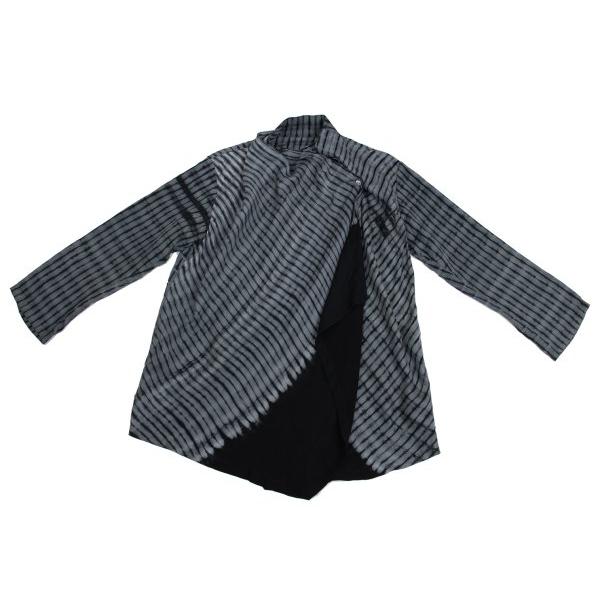 【美品】ハート イッセイミヤケ シャツワンピース チャコールグレー 美品】ハート イッセイミヤケ シャツワンピース