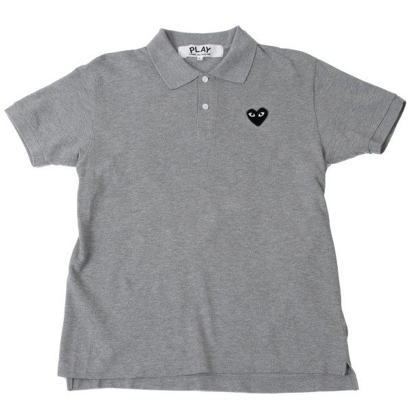【中古】プレイコムデギャルソン PLAY COMME des GARCONS ハートワッペン ポロシャツ 半袖 M 黒 ブラック レディース COMME des GARCONS HOMME PLUS プレイ コムデギャルソンPLAY コットン