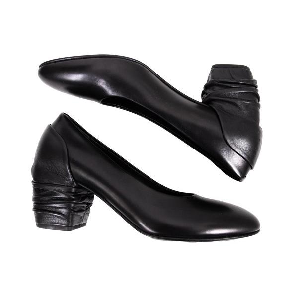 COMME des GARCONS（コムデギャルソン） ドレープヒールデザインレザー