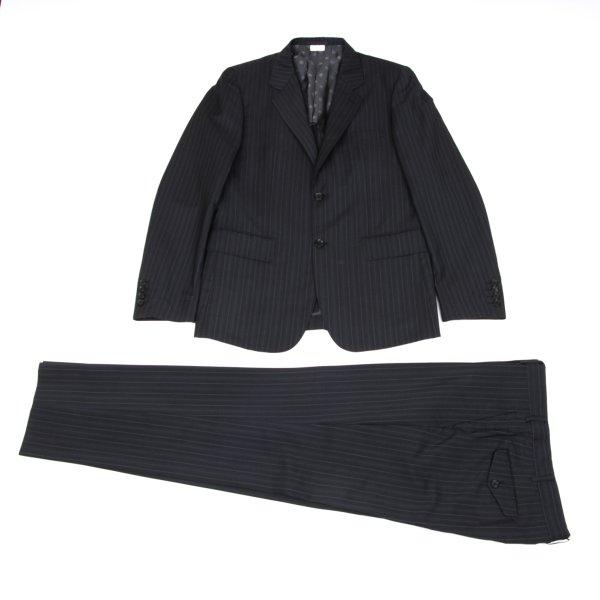 コムデギャルソン オムドゥ ブラック ストライプ セットアップ スーツ S COMME des GARCONS HOMME コムデギャルソン オムドゥCOMME DEUX モヘヤ