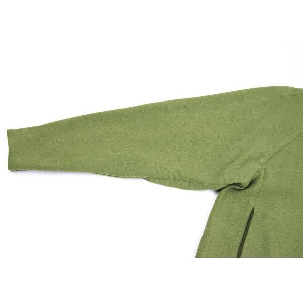 イッセイミヤケISSEY MIYAKE ポリ混紡ノーカラージップジャケット 黄緑 
