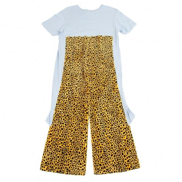 即日発送 コムデギャルソン オムプリュスcomme Des Garcons Homme Plus 裾レオパード燕尾切替ロング丈tシャツ ブルー黄m メンズ 在庫一掃最安挑戦 Www Skylanceronline Com