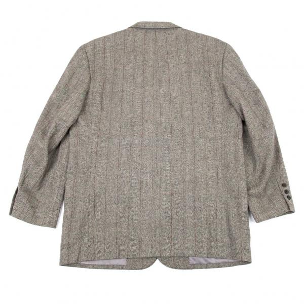 Papas　パパス　MOON社メリノウール　カシミヤ　スーツ　ヘリンボーン　M Papas パパス MOON社メリノウール カシミヤ スーツ ヘリンボーン M