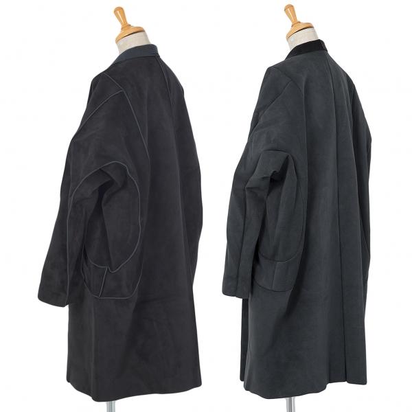 ISSEY MIYAKE イッセイミヤケISSEY 人工皮革スウェード調カーブ ISSEY MIYAKE イッセイミヤケISSEY 人工皮革スウェード調カーブ