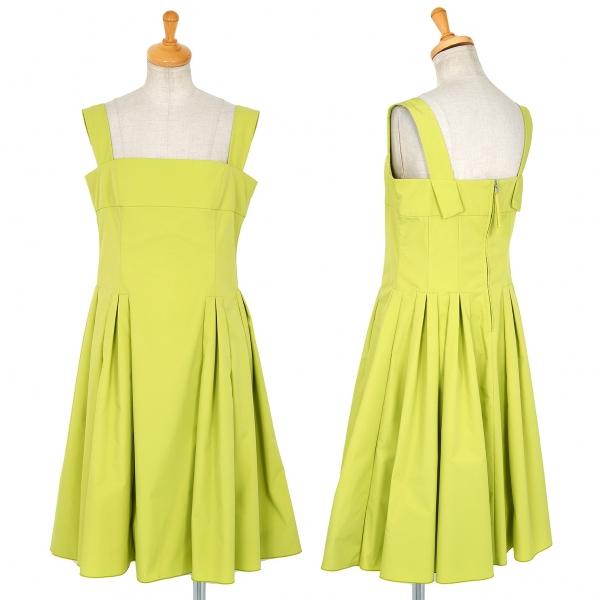 珍しい Foxey フォクシーニューヨーク New レディース 黄緑40 ショルダーフレアーワンピース York New Foxey フォクシーニューヨーク ショル York ワンピース チュニック