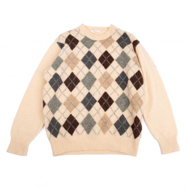 パパスpapas ウールアーガイルニットセーター ベージュm位 メンズ K プレイフル Yahoo ショッピング店 通販 Yahoo ショッピング