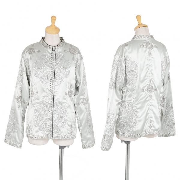 送料無料 イッセイミヤケハートissey Miyake Haat 刺繍サテンチャイナジャケット ライトグレー2 レディース K プレイフル Yahoo ショッピング店 通販 Yahoo ショッピング 被り心地最高 Www Skylanceronline Com