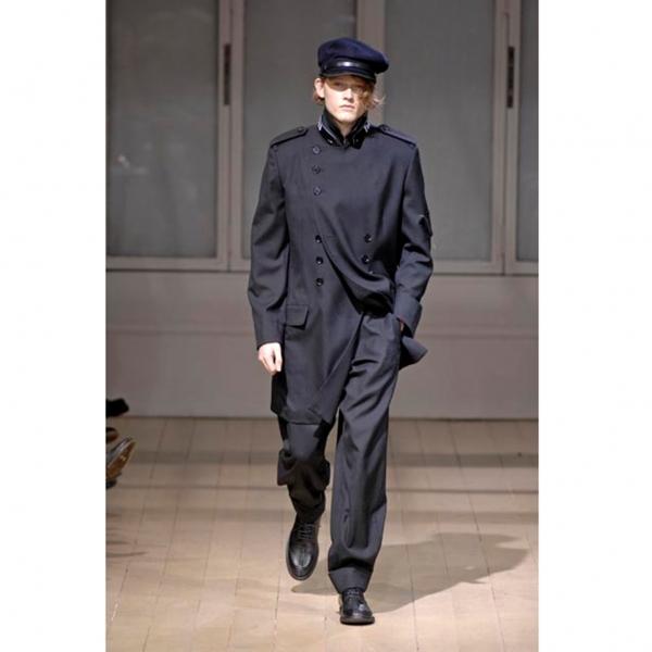 ヨウジヤマモト プールオムyohji Yamamoto Pour Homme コート アウター カラーピン袖パッチウールギャバダブルコート メンズ 黒4 Feu Jean メンズ K プレイフル ショッピング店 から厳選した