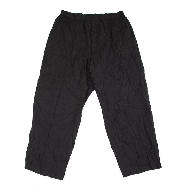 超歓迎された ショッピング店 ボトムス パンツ Yamamoto メンズ 黒5 ファッション ヨウジヤマモト サルエルパンツ Homme Pour プールオムyohji ポリレーヨンワッシャー加工サルエルパンツ K プレイフル サルエルパンツ