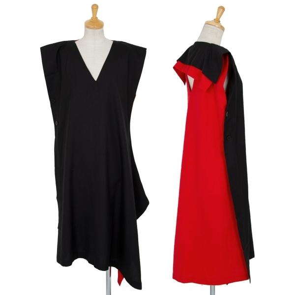 本店は イッセイミヤケissey Miyake 132 5 前後バイカラー切替アシンメトリーノースリーブワンピース 黒赤3 レディース K 811 プレイフル Yahoo ショッピング店 通販 Yahoo ショッピング 超目玉アイテム Weserve Co In