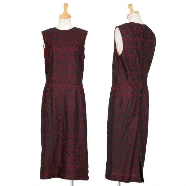 即納 コムデギャルソンcomme Des Garcons レースノースリーブワンピース 黒赤s レディース 21公式店舗 Www Skylanceronline Com