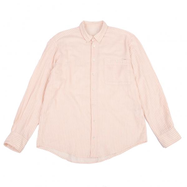パパスpapas コットンリネンストライプボタンダウンシャツ ピンク生成48m メンズ K プレイフル Yahoo ショッピング店 通販 Yahoo ショッピング