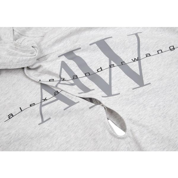 アレキサンダーワンALEXANDER WANG ロゴプリントノットデザインTシャツ ライトグレーXS 【レディース】｜playful-1shop｜07