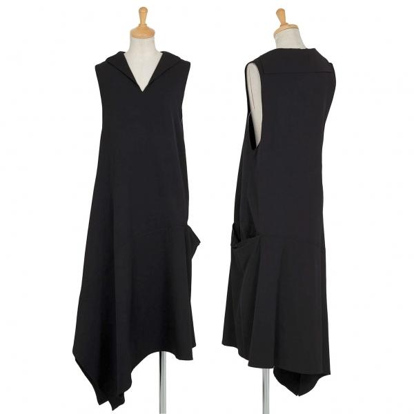 ヨウジヤマモト ノアールyohji Yamamoto Noir ウールギャバセーラーカラーノースリーブワンピース 黒2 レディース K プレイフル Yahoo ショッピング店 通販 Yahoo ショッピング