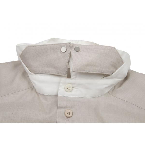 ISSEY MIYAKE イッセイミヤケISSEY 着脱襟デザインコットンリネン 