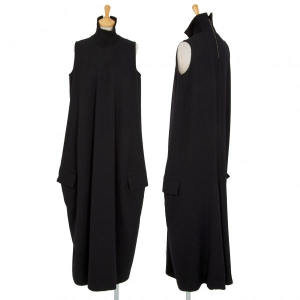 格安即決 レディース 黒m位 ウールハイネックノースリーブワンピース ワイズy S ウールハイネックノースリーブワ ワイズy S ワンピース チュニック