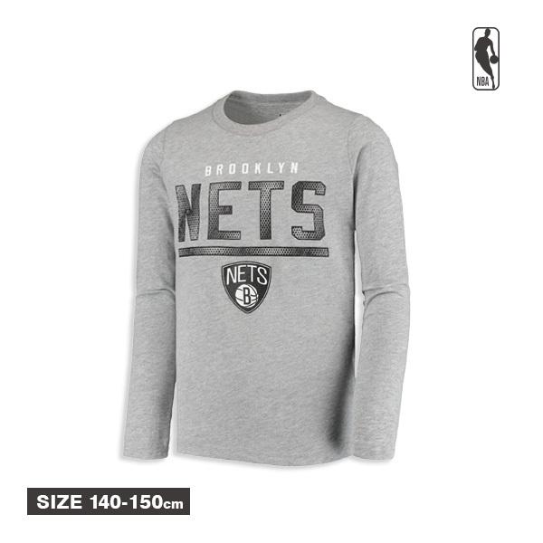 NBA公式 キッズ チーム ロゴ コットン素材 ロングTシャツ(140-160cm