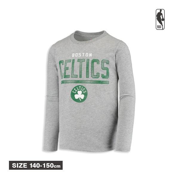 NBA公式 キッズ チーム ロゴ コットン素材 ロングTシャツ(140-160cm