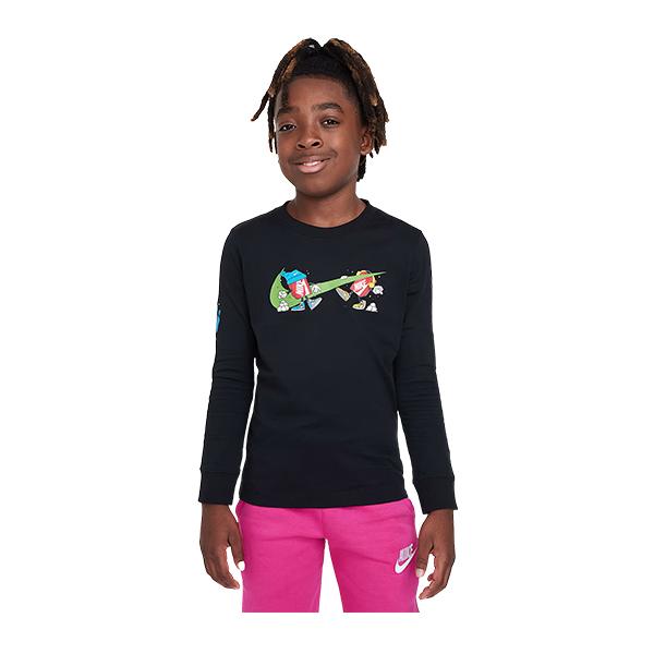 ナイキ　ブロックロゴ　長袖シャツ NIKE（ナイキ） キッズ ジュニア 長袖 Tシャツ シューズボックス