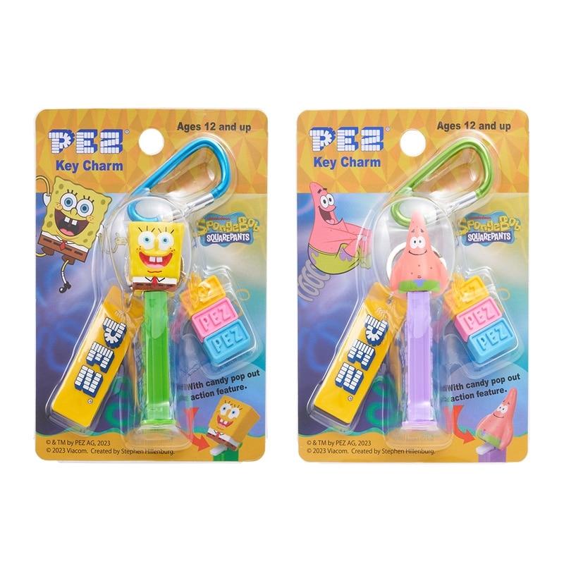 PEZ ペッツ　スポンジボブ　ゴールド SpongeBob スポンジ・ボブ PEZ ペッツ カラビナキーリング : PLAZA