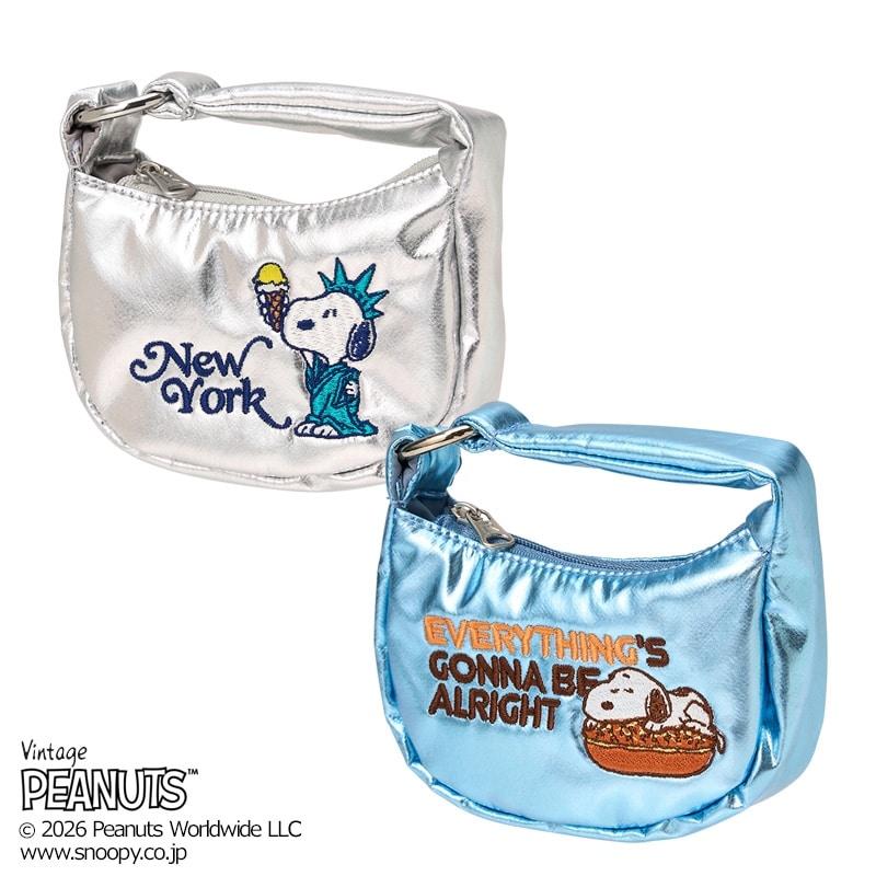 スヌーピー PEANUTS ROOTOTE ルートート ミニバッグポーチ : PLAZA