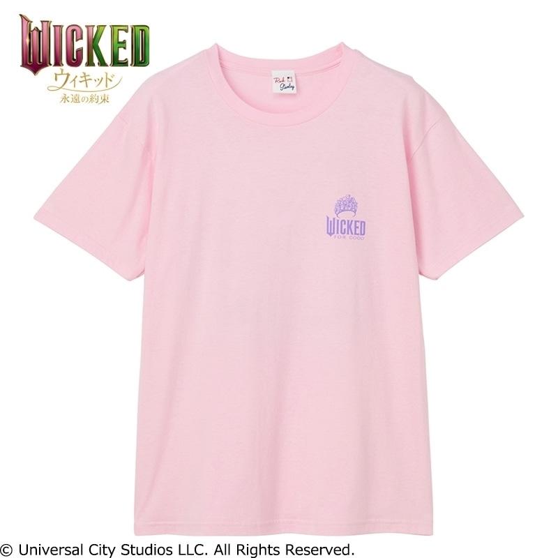 ワイドシルエット】WICKED / ウィキッド Tシャツ グリンダ ピンク 