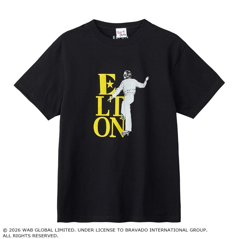 Elton John / エルトン・ジョン Tシャツ ブラック (ワイド) : PLAZA
