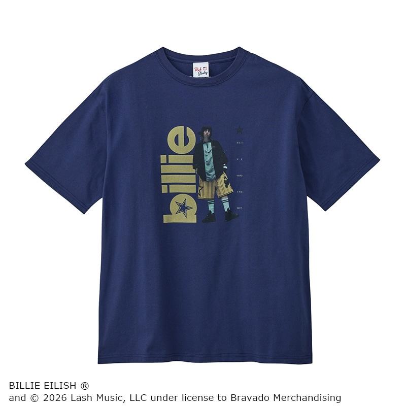 ビリー・アイリッシュ / Tシャツ ネイビー (ビックシルエット) : PLAZA