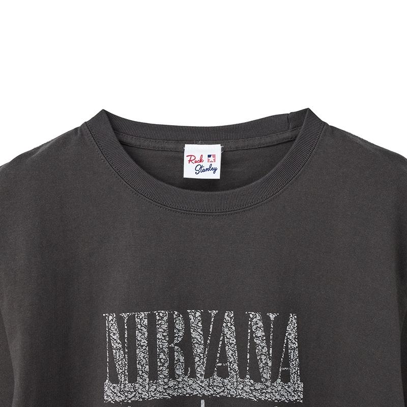 NIRVANA / ニルヴァーナ Tシャツ スミクロ (ワイド) : PLAZA