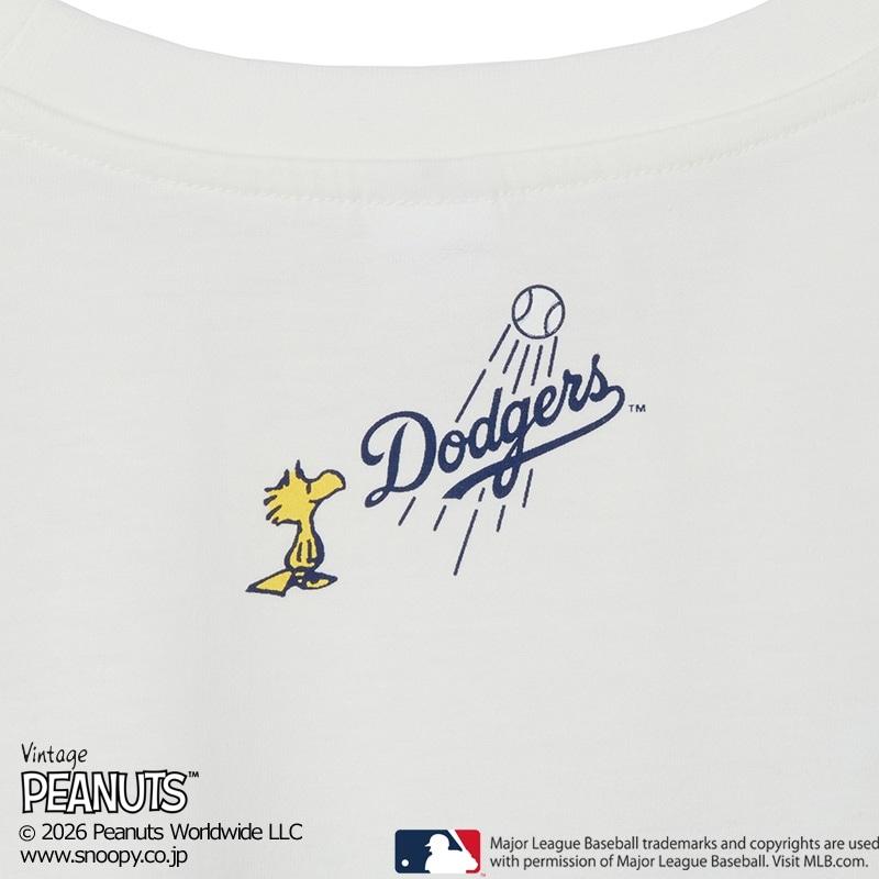 MLB×スヌーピー PEANUTS Tシャツ ロサンゼルス・ドジャース : PLAZA