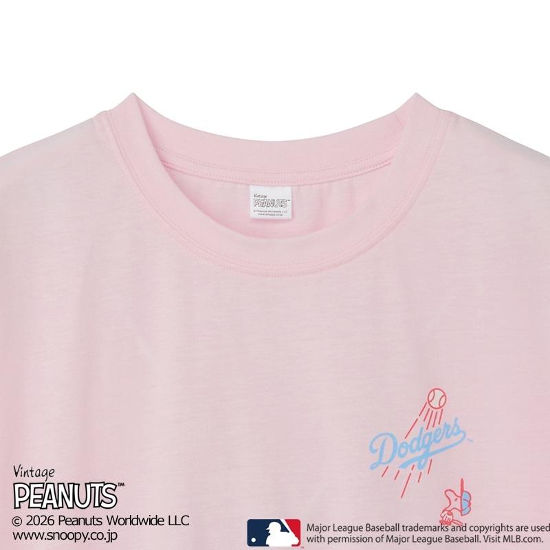 MLB×スヌーピー PEANUTS Tシャツ ロサンゼルス・ドジャース : PLAZA