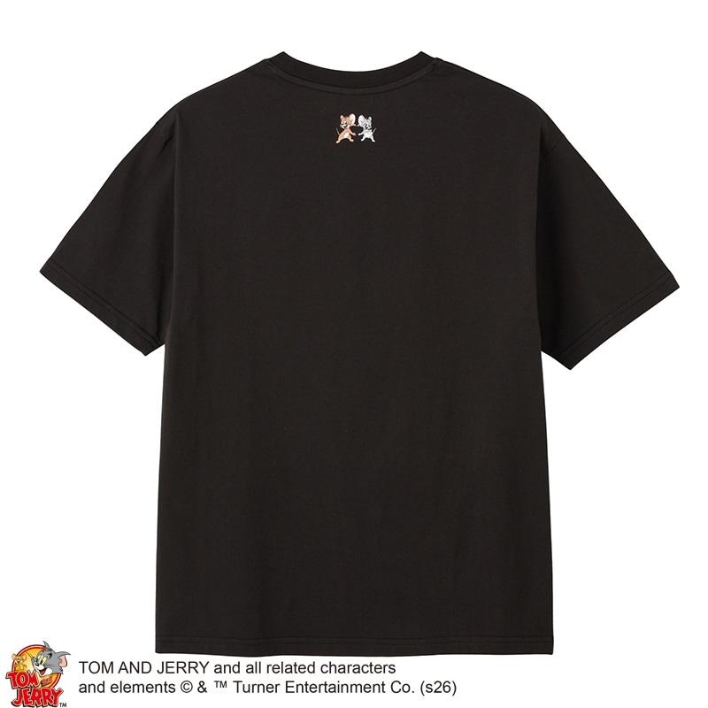TOM and JERRY / トムとジェリー Tシャツ ブラック (ワイドシルエット 