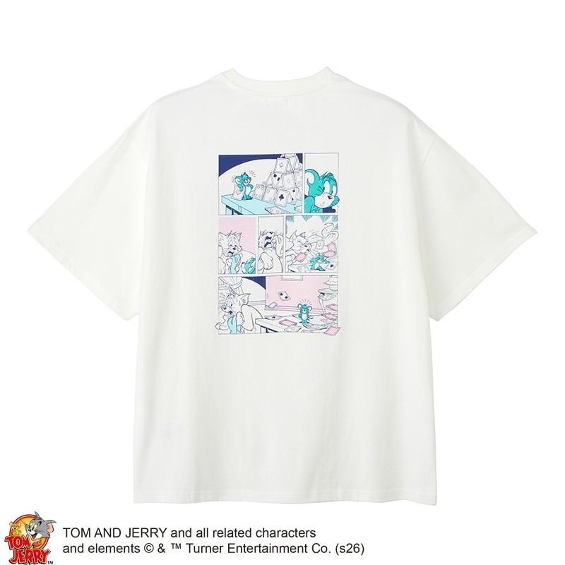 TOM and JERRY / トムとジェリー Tシャツ オフホワイト (ビッグ