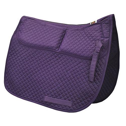 ECP Equine Comfort Products並行輸入品 (Purple) - ECP Cotton Correction Dressage Saddle Pad - Memory Foam